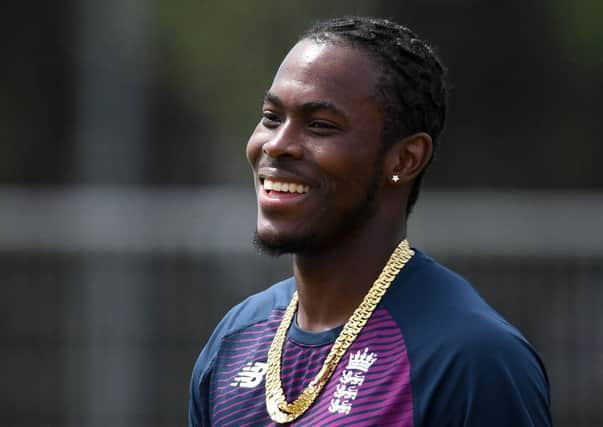 Jofra Archer is a 'special talent' according to Dom Sibley. Picture: Gareth Copley/Getty