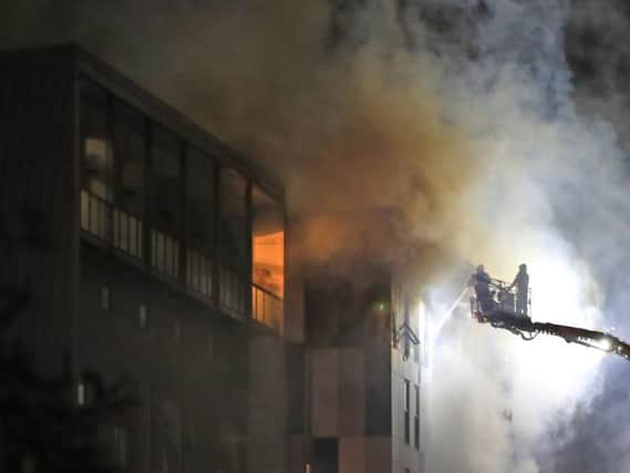 Bolton student accommodation ablaze.