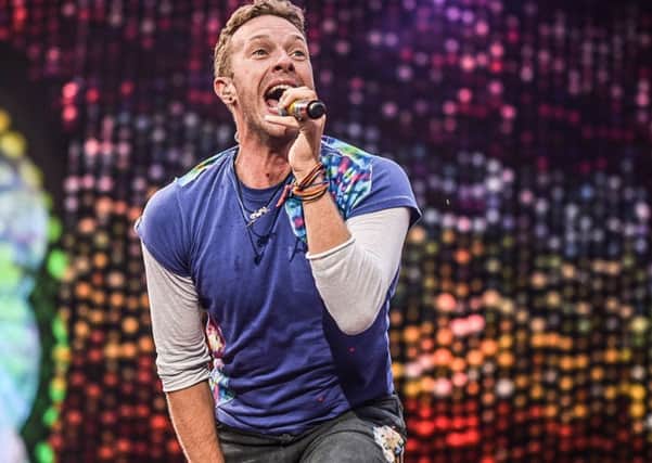Coldplay, with Chris Martin seen at Hampden, are looking to make their tours more environmentally friendly  (Picture: Callum Buchan)