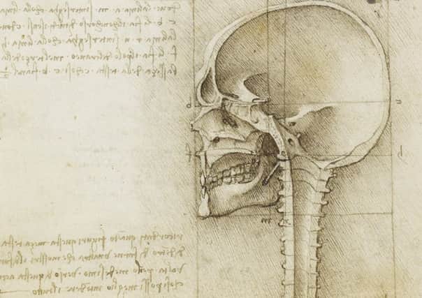 Detail from The skull sectioned, 1489, by Leonardo da Vinci PIC: Royal Collection Trust / (c) Her Majesty Queen Elizabeth II