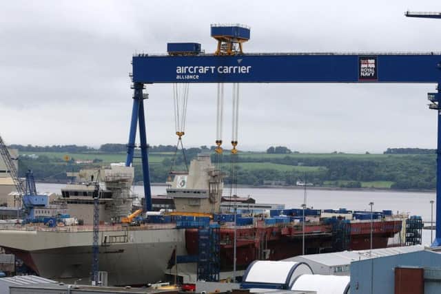 The group operates the Rosyth yard where the aircraft carriers were assembled. Picture: Andrew Milligan/PA Wire