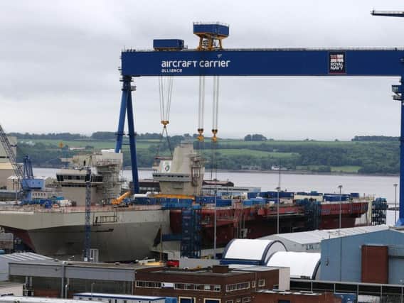 The group operates the Rosyth yard where the aircraft carriers were assembled. Picture: Andrew Milligan/PA Wire