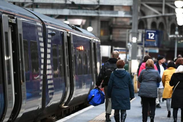 ScotRail's target is for 92.5 per cent of trains to arrive within five minutes of time. Picture: John Devlin