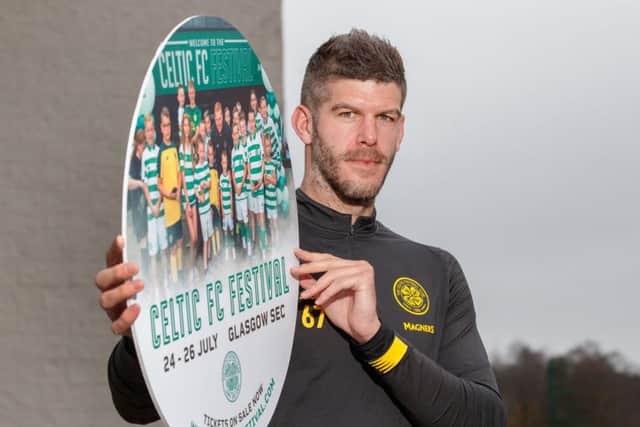 Fraser Forster helps launch the second Celtic Festival, which will be held at theSECC in July 2020. Picture: Steve Welsh