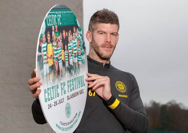 Fraser Forster helps launch the second Celtic Festival, which will be held at theSECC in July 2020. Picture: Steve Welsh