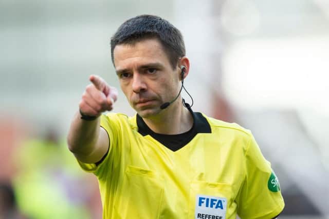 The 35-year-old has dished out 27 yellow cards, but is yet to send a player off or award a penalty in the Scottish Premiership - despite overseeing more games (7) than any other ref