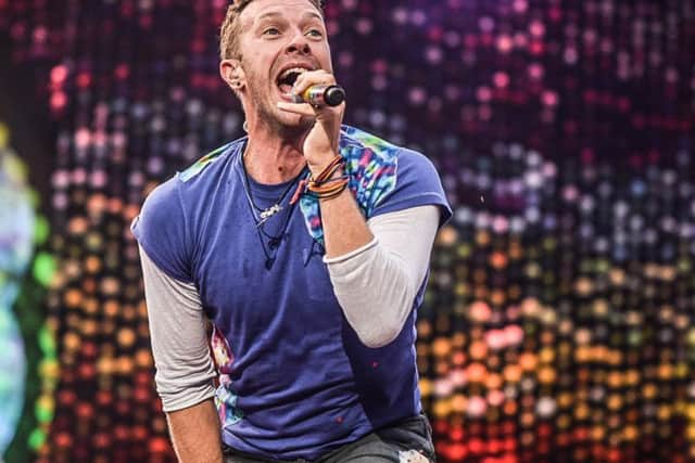 Chris Martin, lead singer of Coldplay. Picture: Callum Buchan