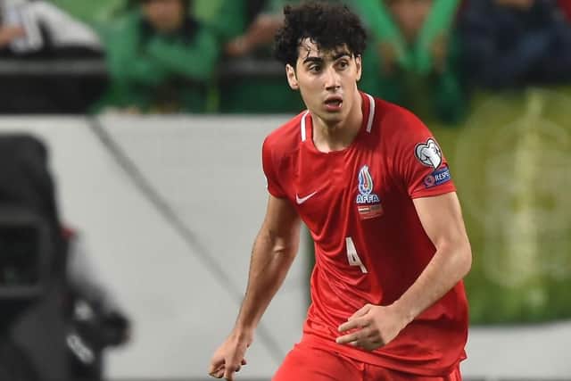 Rumoured Celtic target Bahlul Mustafazade in action for Azerbaijan