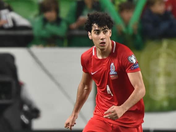 Rumoured Celtic target Bahlul Mustafazade in action for Azerbaijan