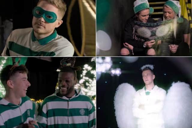 Clockwise from top left: James Forrest; Kelly Clark and Chloe Craig; Callum McGregor; Mikey Johnston and Olivier Ntcham