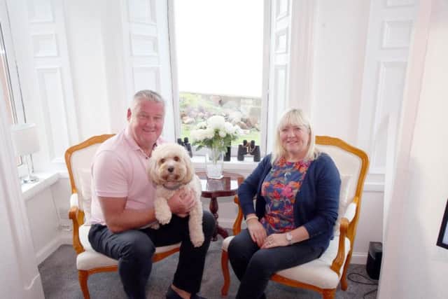 Steve Mills and his wife Caroline left Essex for Scotland. Picture: SWNS