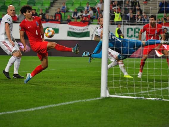 Bahlul Mustafazade in action for Azerbaijan against Hungary