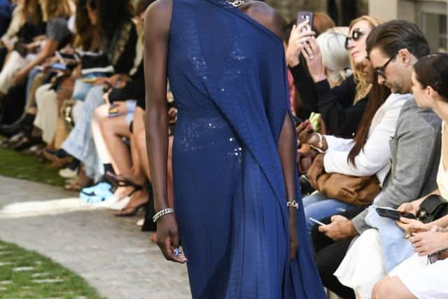Draping is key in Roland Mouret's latest collection at his London Fashion Week Show in September
