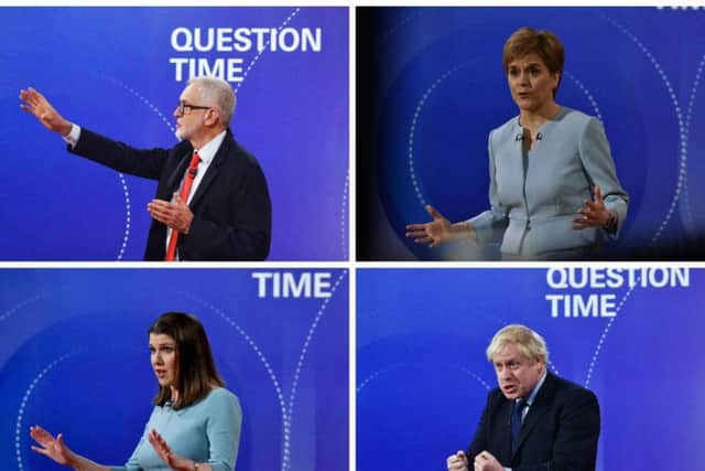 Jeremy Corbyn, Nicola Sturgeon, Jo Swinson and Boris Johnson faced tough questioning from the audience in Sheffield. Pictures: PA