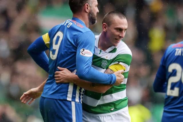 Kris Boyd and Scott Brown in action in 2016. Picture: SNS