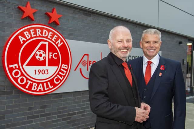 Stewart Milne, left, is stepping down at Aberdeen, with Dave Cormack set to become the new chairman at the club next month. Picture: Bill Murray/SNS