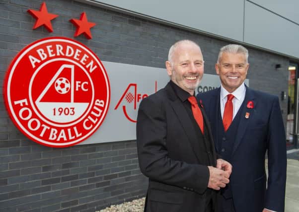 Stewart Milne, left, is stepping down at Aberdeen, with Dave Cormack set to become the new chairman at the club next month. Picture: Bill Murray/SNS
