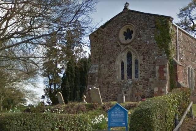 St Peter's Church in Bramshaw was targeted in the spate of strange incidents.