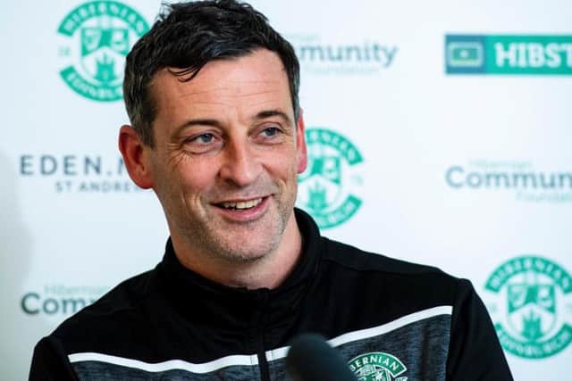 Hibs boss Jack Ross will face his former club on Tuesday. Picture: SNS