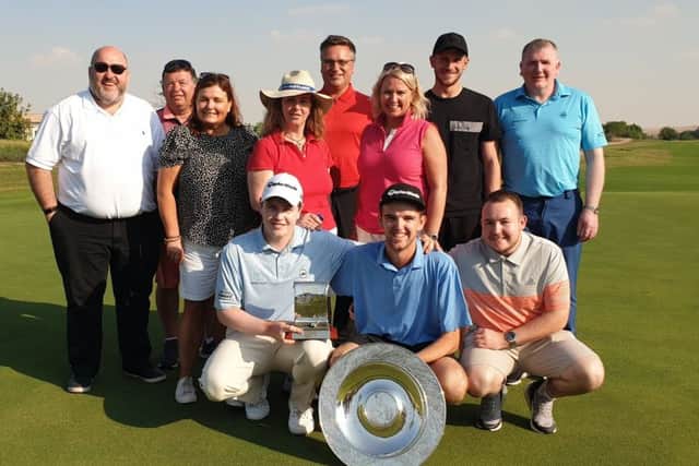 Bob MacIntyre, front left, with members of his team, including Iain Stoddart, far left