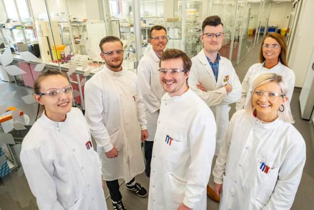 A team of interns at Edinburgh synthetic biology company Ingenza. Picture: Peter Devlin