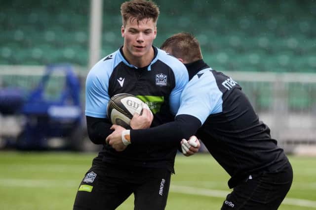 Glasgow centre Huw Jones pictured in training at Scotstoun. Picture: Paul Devlin/SNS