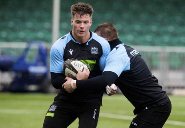 Glasgow centre Huw Jones pictured in training at Scotstoun. Picture: Paul Devlin/SNS