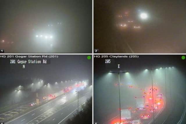 Misty conditions outside Edinburgh this morning. Picture: Traffic Scotland