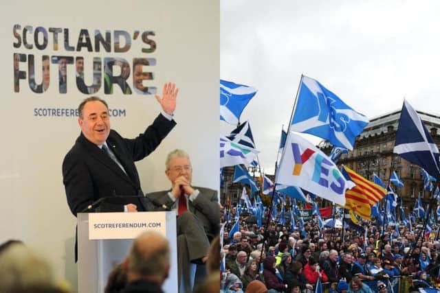 Alex Salmond (left) said the independence referendum was a 'once in a generation' opportunity. Pictures: JPIMedia