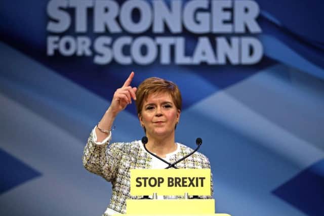 Nicola Sturgeon speaks at the launch of the SNP election manifesto. Picture: PA