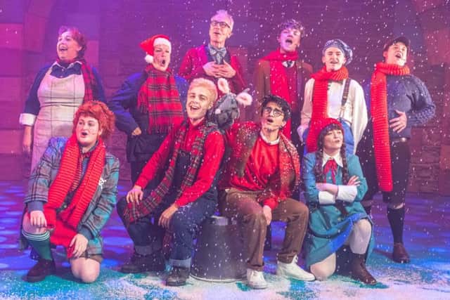 The full cast of Dundee Rep's Christmas show, Oor Wullie, which will tour Scotland in 2020.