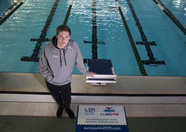 Duncan Scott, a double Olympic silver medallist, is looking forward to the European Short Course Swimming Championships in Glasgow next week. Picture: Jeff Holmes