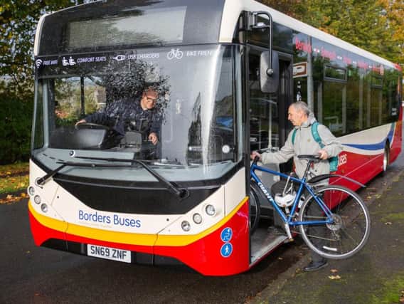 Borders Buses' 253 service now carries bikes on all services. Picture: Borders Buses