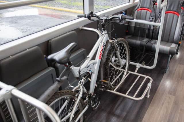 All new Borders Buses will have bike racks. Picture: Borders Buses