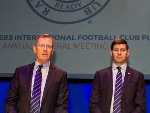 Dave King (left) with Rangers manager Steven Gerrard