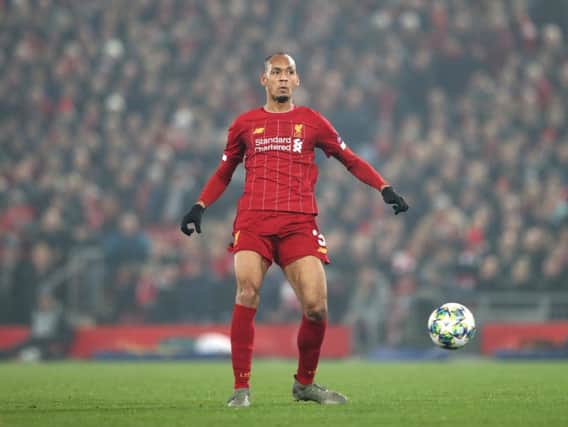 Fabinho in action for Liverpool at Anfield