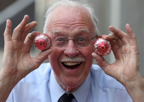 The man who invented the Tunnock's Teacake Boyd Tunnock with his Tunnock Teacakes at their headquarters in Uddingston. Picture: Andrew Milligan/PA Wire