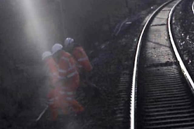 The near-miss happened as track engineers inspected a section of the West Coast mainline, near Kirtlebridge in Dumfries and Galloway on 14 November. Picture: Virgin Trains/RAIB