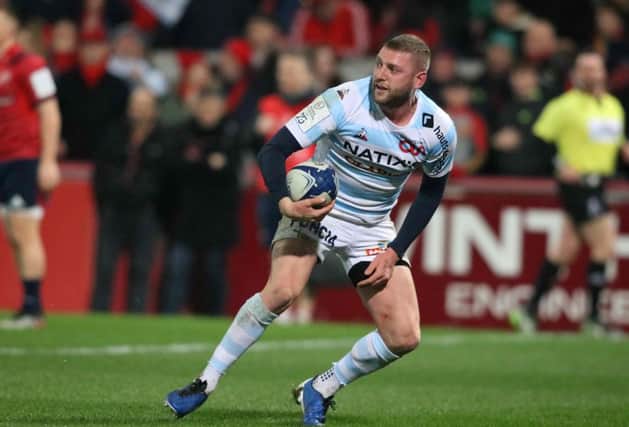 Finn Russell reacts after scoring a superb try for Racing 92 against Munster. Picture: Paul Faith/AFP via Getty Images