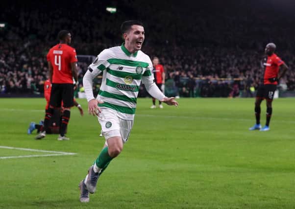 Lewis Morgan showed his value to Celtic by opening the scoring in the Europa League match against Rennes. Picture: Ian MacNicol/Getty Images