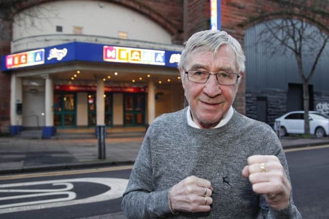 Ken Buchanan, now 74, stands outside a bingo hall in Leith which used to be a cinema. It's where, as a kid, he watched The Bomber Brown and developed his interest in boxing. Picture: Alistair Linford