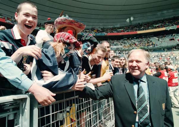 Tantalising prize: Then manager Craig Brown with fans at Scotlands last major finals, the 1998 World Cup. Picture: Owen Humphries/PA