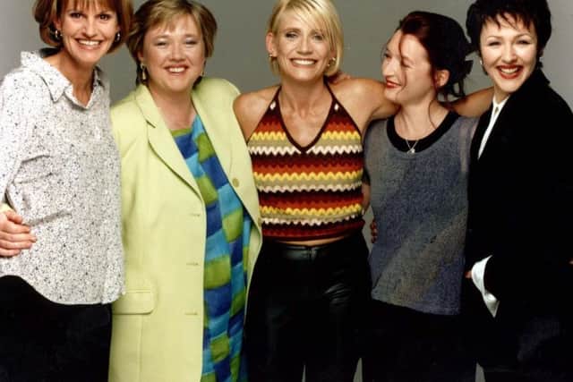 Manville, second right, with Gwyneth Strong, Pauline Quirke, Michelle Collins and Frances Barber in Real Women