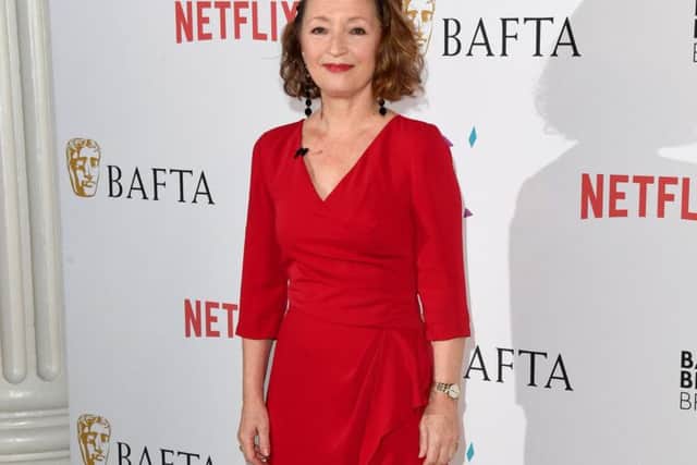 Lesley Manville at this year's Baftas ceremony
