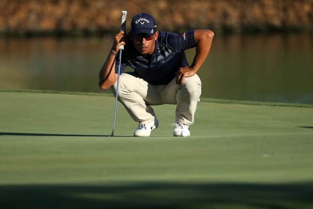 Pablo Larrazabal lines up a putt during his second-round 69. Picture: Jan Kruger/Getty