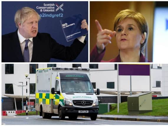 Nicola Sturgeon will say that Boris Johnson is a "real and present danger" to the health service. Picture: Getty/JPI/PA