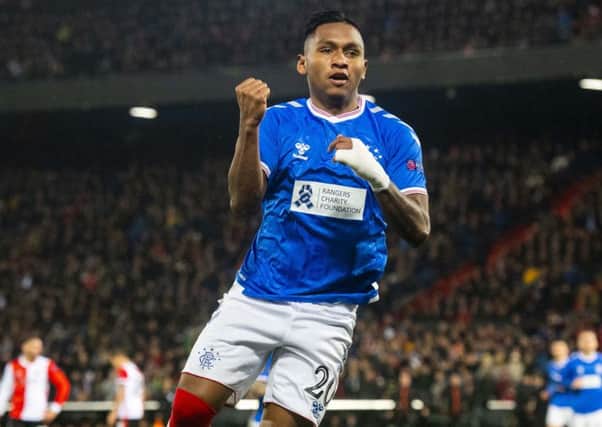 Alfredo Morelos was in fine form for Rangers against Feyenoord in midweek but has yet to score against Celtic. Picture: Alan Harvey / SNS