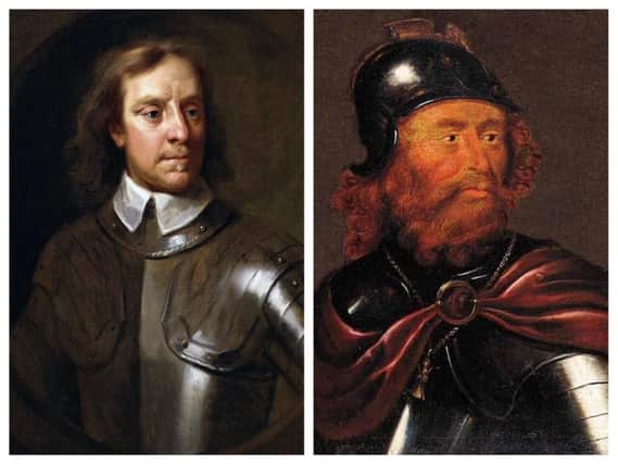 The papers were lost in a storm as they were being shipped back to Scotland from London, where they had been deposited by Oliver Cromwell (left). Documents linked to the reign of Robert the Bruce (right) were among those destroyed. PIC: Creative Commons.