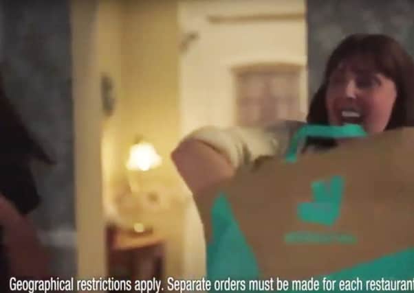 The Deliveroo advert was first shown in September. Picture: contributed