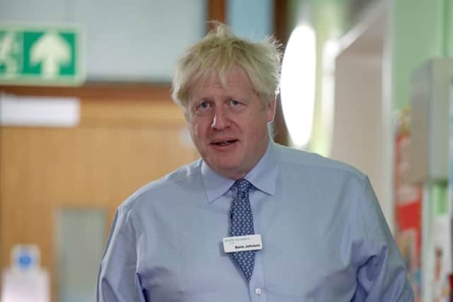 Prime Minister Boris Johnson visiting Whipps Cross University Hospital in London. Photo: WPA Pool/Getty Images
